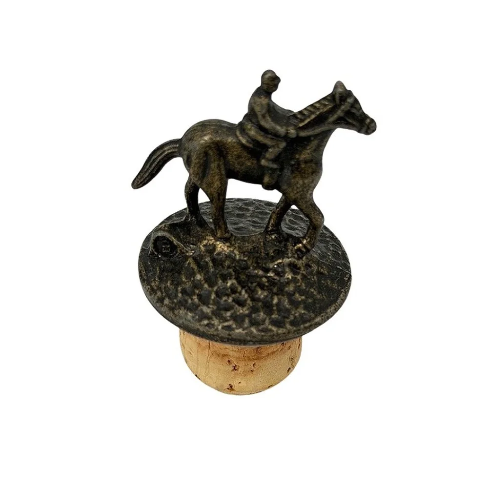 Blantons Bourbon Wine Bottle Stopper Horse Jockey Bronze Finish‎ Letter B